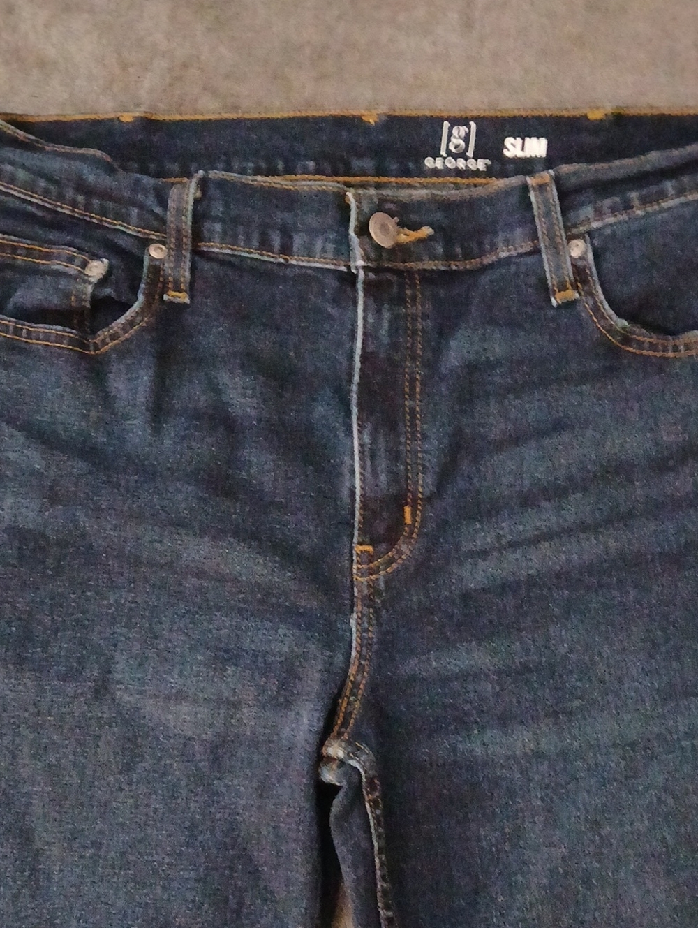 Mens George Slim Dark Blue Denim Jeans